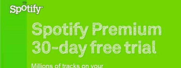 Free Trial Spotify App